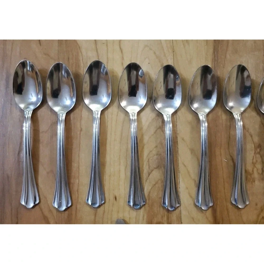 19 Pcs Oneida‎ USA Kimbra Stainless Flatware Spoons Lot